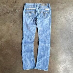 Vintage Y2K Rock Revival blue Karlie straight jeans 28x30